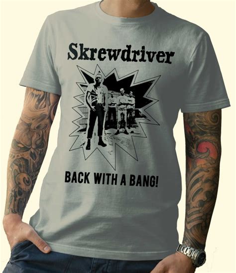 T Shirt Skrewdriver Back With A Bang T Shirts Männer Oldschool Records