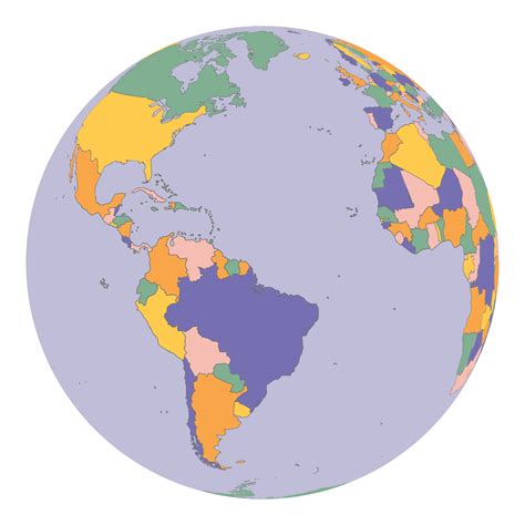 Clipart - Political Map Earth Globe