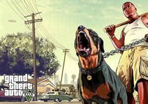 GTA 5 - Grand Theft Auto 5 - franklin walking the dog - A3 poster ...