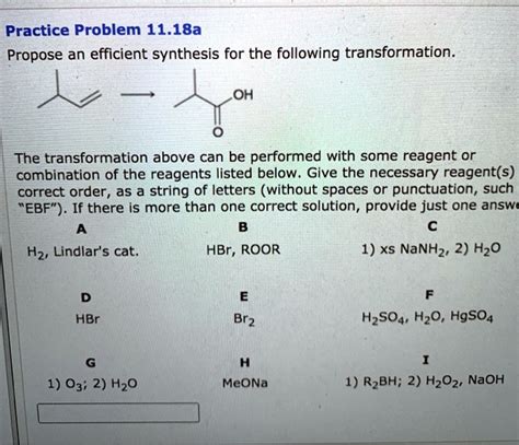 Solved Practice Problem A Propose An Efficient Synthesis For The