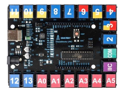 Placa Educablocks Uno Conexiones Facil Rj Arduino Educabot