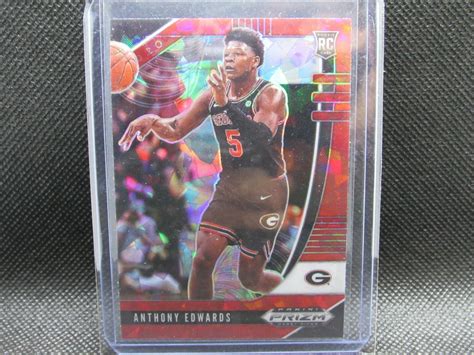 2020 21 BK ANTHONY EDWARDS PRIZM DRAFT PICKS CRACK ICE ROOKIE CARD 41