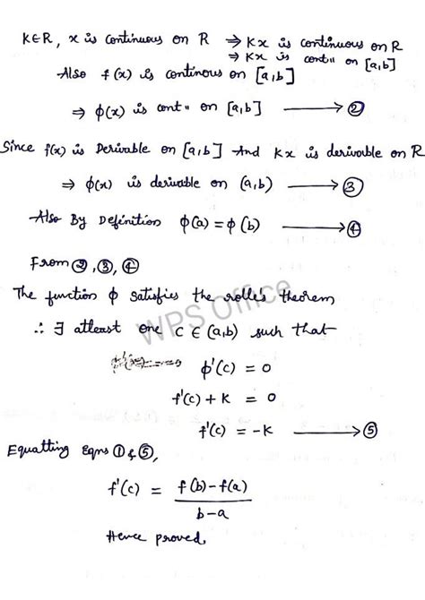 Solution St Mean Value Theorem Lagrange S Mean Value Theorem Studypool