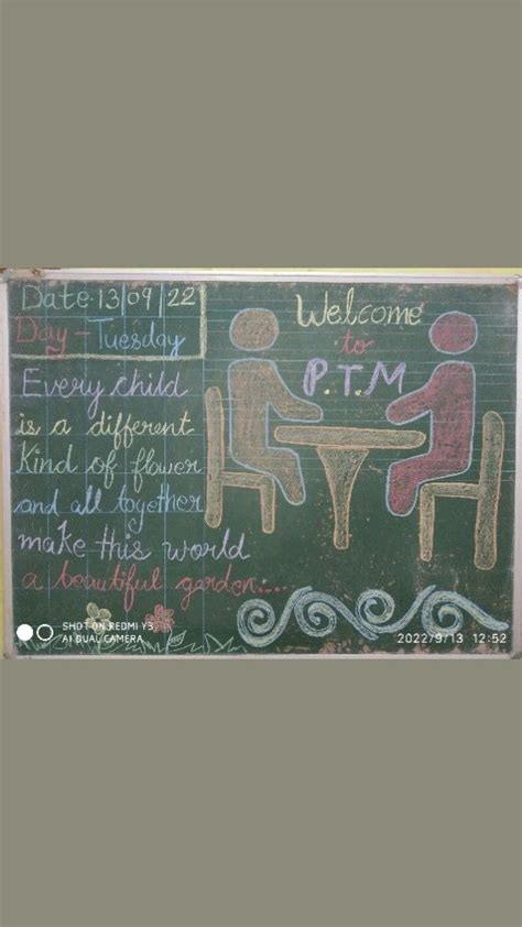 PTM board decoration🎀 | Parent teacher meeting board decoration, School ...