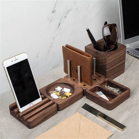 Solid Wood Desk Tidy Modular Set By Man And Bear Diy Wood Desk Desk