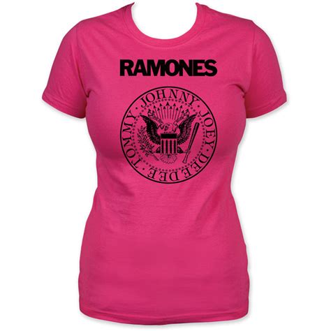 Ramones Logo T Shirt Ramones Presidential Seal Logo Womens Pink