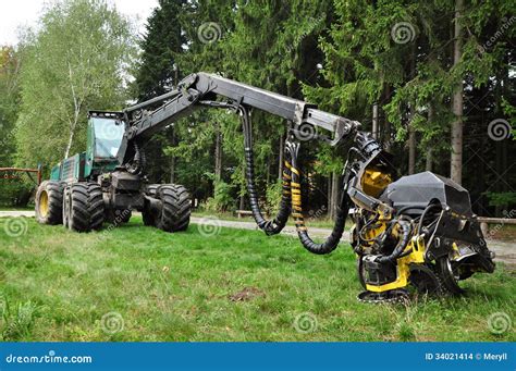 Deforester harvester stock photo. Image of logging, harvester - 34021414