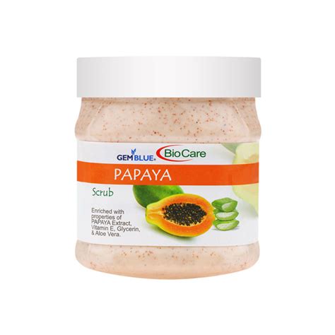 Buy Gemblue Biocare Face Scrub Papaya 500 Ml Online At Discounted