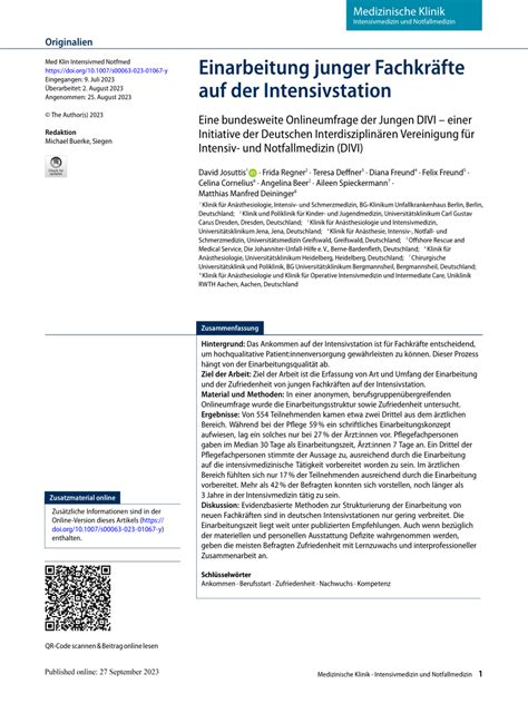 PDF Einarbeitung junger Fachkräfte auf der Intensivstation