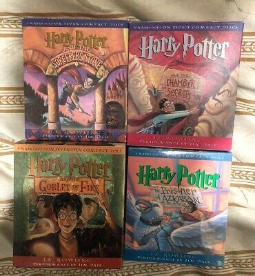 First 4 Harry Potter Audio Books On CD Unabridged By JK Rowling Like