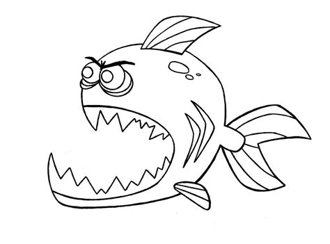 Scary Fish Drawing at GetDrawings | Free download