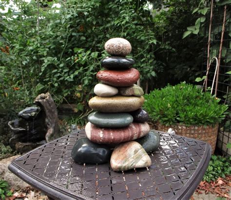 Zen Large Stacked Stone Garden Cairn Lake Michigan Lake Superior