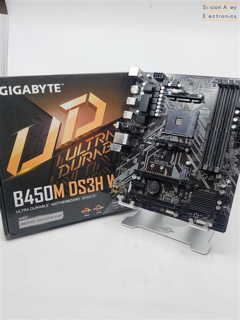 Gigabyte B450m Ds3h Wifi Amd Am4 Ddr4 Micro Atx Motherboard Silicon