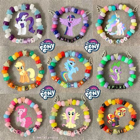 my little pony kandi bracelets .｡☆ | Diy kandi bracelets, Kandi