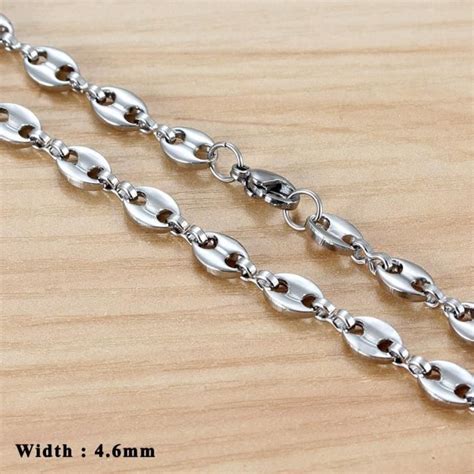 Chaine De Cou Vendue Seule G5EAU Collier de chaîne de grain de café en