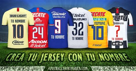 Personaliza El Jersey De Tu Equipo De Fútbol Con Tu Nombre Y Número Mas De 1000 Camisetas De