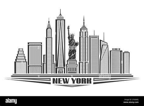 New York Skyline Black And White Clip Art