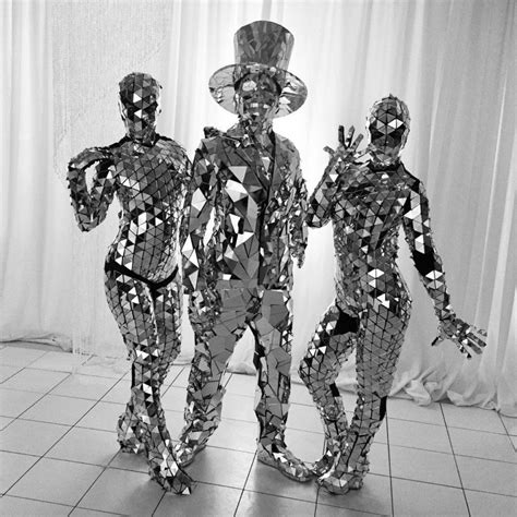 Mirror Man Costume Sequin Bodysuits For Circus By Etereshop