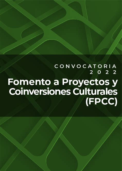 Fomento A Proyectos Coinversiones Culturales Fpcc