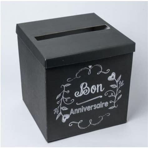 Urne Mariage Noir Bon Anniversaire Decoration Mariage Badaboum