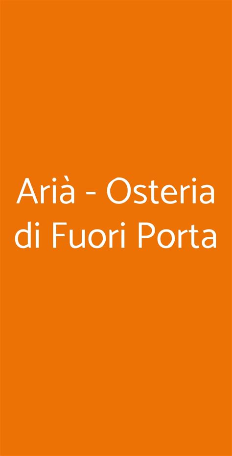 Ari Osteria Di Fuori Porta Cerveteri Menu Prezzi Recensioni Del