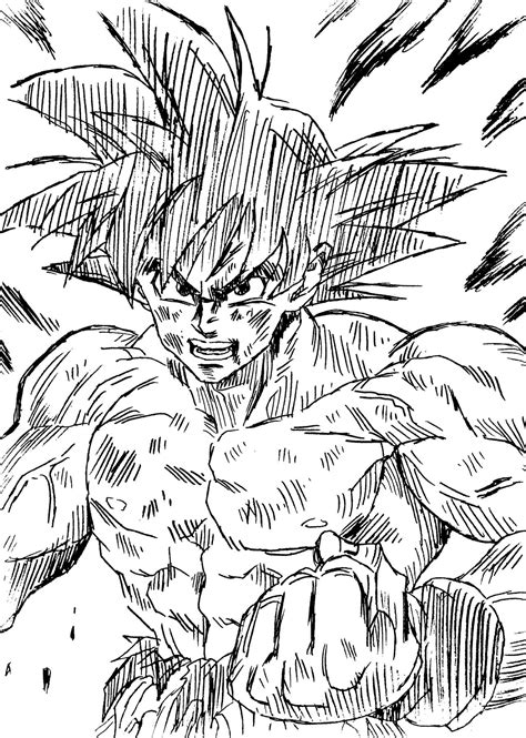 Son Goku Base Form Sketch Art 3 2022 By Brycebrownarts On Deviantart