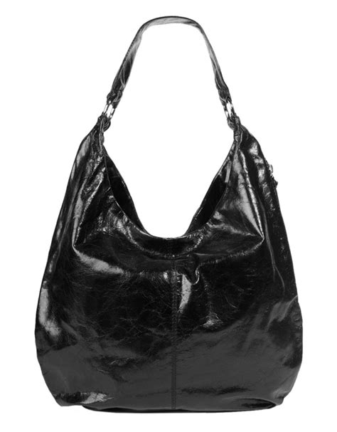 Black Leather Hobo Shoulder Bag Iucn Water