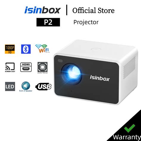 ISinbox P2 1080P HD Portable Projector With Wireless Screen Mirrorring