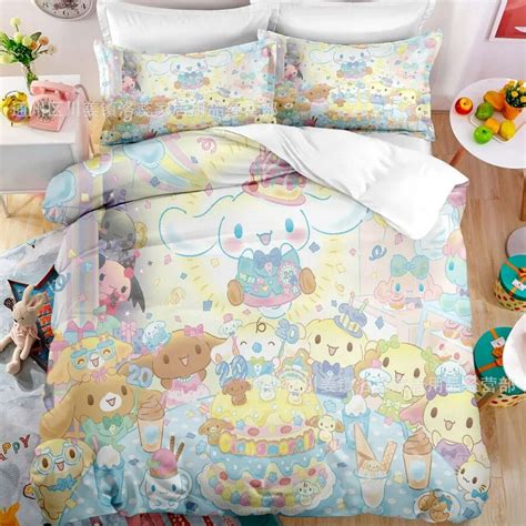 Juego De Cama De Dibujos Animados De Anime Sanrio Edredón Kawaii