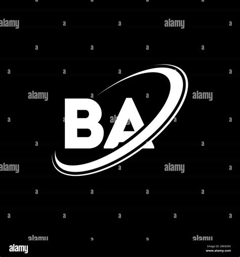 Ba B A Letter Logo Design Initial Letter Ba Linked Circle Uppercase