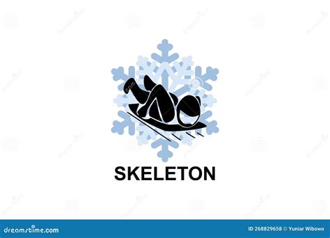 Skeleton Sport Icon A Symbol Dedicated To Sports And Games Vector