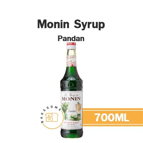 Monin Syrup Pandan โมนน ไซรป ใบเตย 700ML Bakesome เบคซม ปลก สง