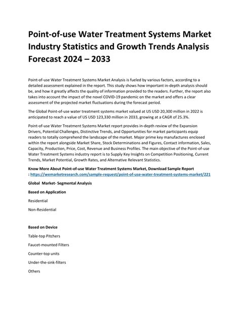 PPT Point Of Use Water Treatment Systems Market PowerPoint