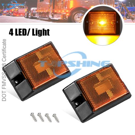 China 101021 Led Trailer Side Marker Lights Clearance Light With Built In Reflector For Truck