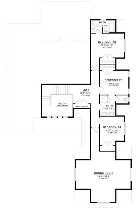 The Griffin 4 Bedroom Two Story Modern Farmhouse With Loft And Bonus Room Floor Plan