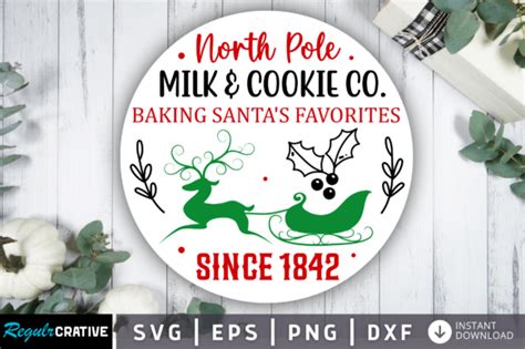 North Pole Milk Cookie Co Baking Svg Graphic By Regulrcrative