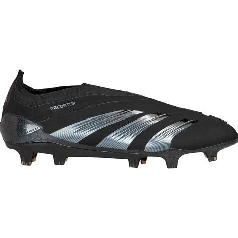 Adidas Predator Laceless Elite Fg Firm Ground Core Black And Core Black With Carbon Soccerpro