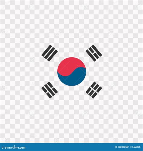 Símbolo Da Coreia Do Sul Para Vetor De Bandeira Em Fundo Transparente