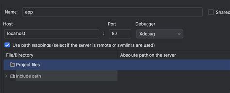 Xdebug Cannot Modify Path Mapping In PhpStorm Project Files Are Not