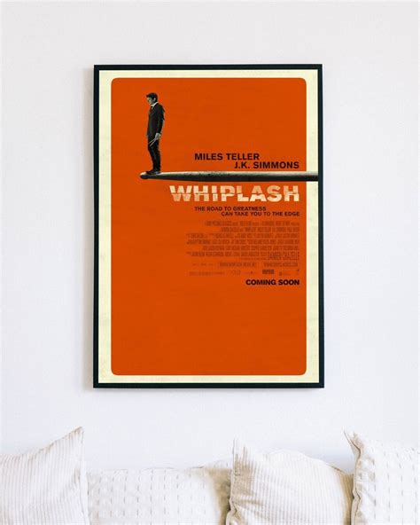 WHIPLASH Retro Movie Poster, Miles Teller, Wall Decor, Office Decor ...