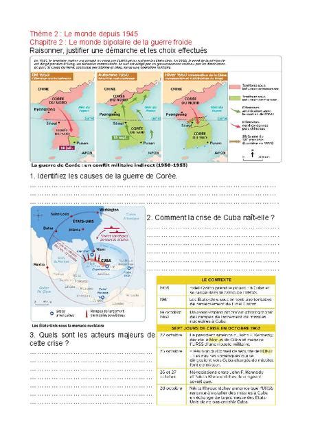 Thème 2 Le monde depuis 1945 3H2 2 Le monde bipolaire de la guerre