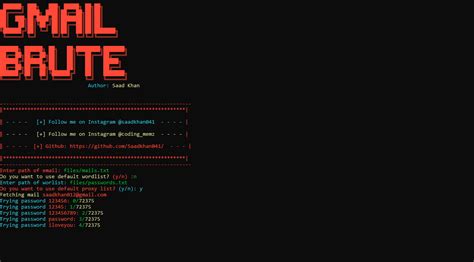 Github Cyber Dioxide Gmail Brute A Tool To Brute Force A Gmail