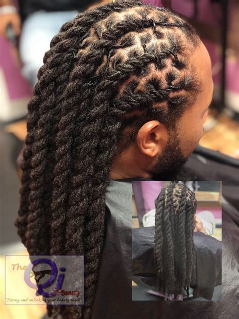 Dread loc styles- rope braids @theqitobeauty | Dreadlock hairstyles for