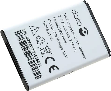 Mobilecover Batterie D Origine Pour Doro Shell01A Doro PhoneEasy 410