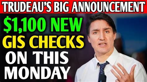 Trudeau Big Announcement Oas Pension Gis Payment Coming This