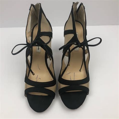 Nina Shoes Nina Cherie Matte Fabric Black Nude Mesh Heels Poshmark