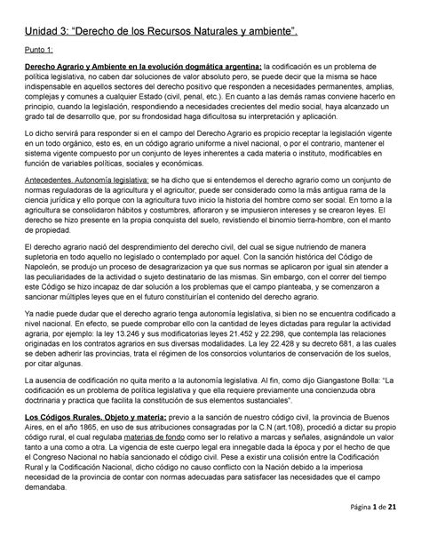 Document Unidad De Los Recursos Naturales Y Punto Derecho