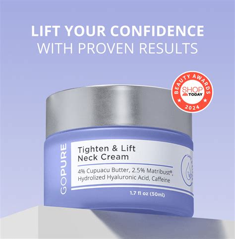 Exclusive Offer Tighten And Lift Neck Cream Gopure Beauty Skin Cream Lotion And Moisturizer