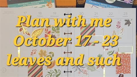 Plan With Me October Leaves From Seasonal Sticker Book