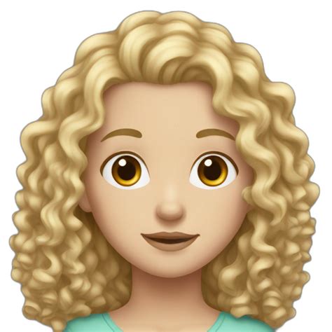 Curly Blonde Girl Long Hair Ai Emoji Generator